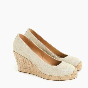 J.Crew Metallic Gold Seville Wedges (NWT)